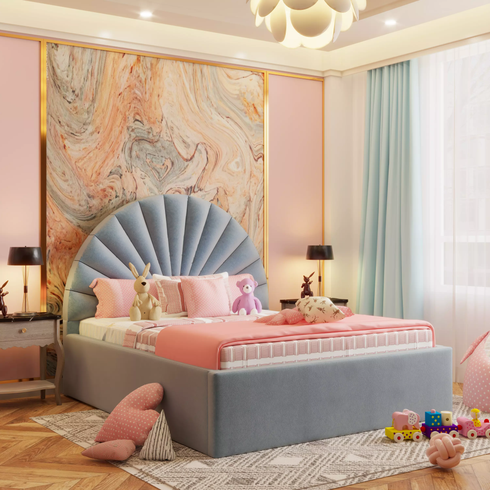 Elena Kids Bed - Plush Seafoam 2FT6 Slats (Ex-Display)